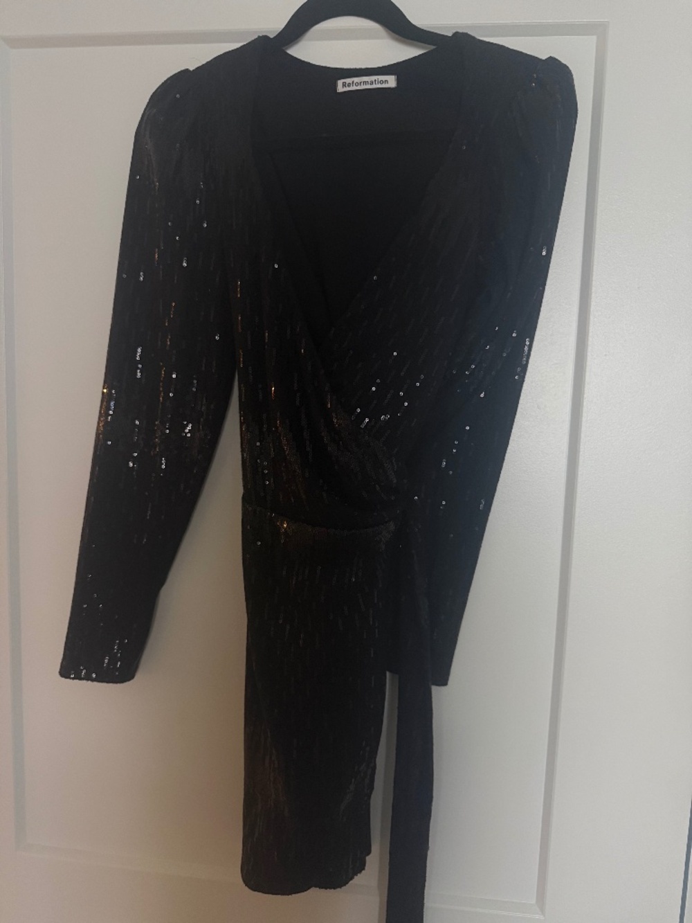 Reformation Sparkle Wrap Dress